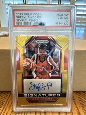 2023 Prizm WNBA Sheryl Swoopes Signatures Gold /10 Auto PSA 10! - Image 1 of 3