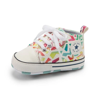 女宝宝男宝宝鞋柔软防滑鞋底新生儿第一步行者明星运动鞋 — 第 1/4 张图片