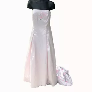 Wedding Dress Womens 0-2 Pink Las Vegas Strapless Flamingo Elvis Dice Costume - Picture 1 of 12