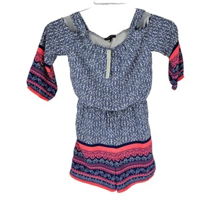 My Michelle Girls Multicolor Cold Shoulder Half Sleeve Romper Medium - Picture 1 of 4