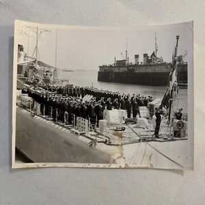 Royal Canadian Navy HMCS Restigouche Military Ship Boat Destroyer 1958 Crew - Picture 1 of 13