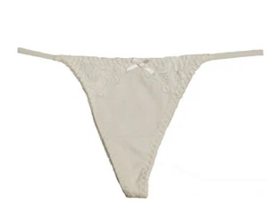 PRESTIGE WEISSE BAUMWOLLE G-STRING-TANGA * KOSTENLOSER VERSAND (VERKAUF) WIRD ES LIEBEN - Bild 1 von 2