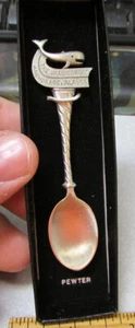  The Imaginarium Anchorage Alaska collectors Pewter Spoon with Whale, NEW - Picture 1 of 2