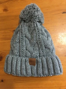 KOOLSOLY Womens Winter Pompom Beanie Cap, Dark Gray - Picture 1 of 3