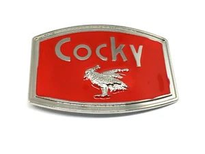 Cintura Rossa Divertente Fibbia Arrocciosa Motociclista Cowboy American Westernv Bottone Fantastico - Foto 1 di 12