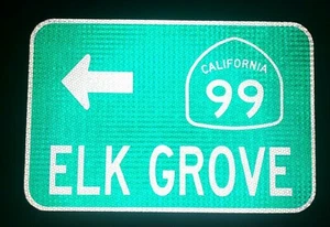 Elk Grove, California Route Straßenschild 18"x12", Sacramento, Galt, Sac State - Bild 1 von 12