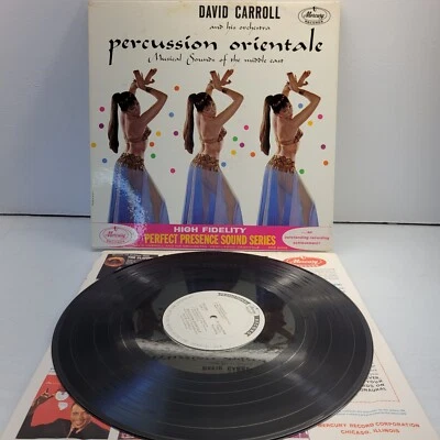 David Carroll and His Orchestra Percussion Orientale LP Record Mercury PPS-2002 — 第 1/4 张图片