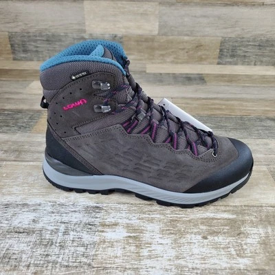 Lowa Explorer II GTX Mid Womens Boots Sz 7 Anthracite Berry Hiking Lace Up Boots - Image 1 of 4