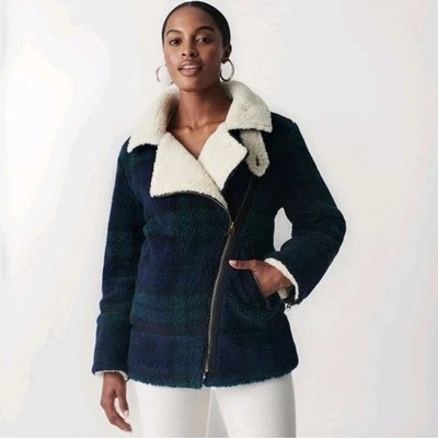 FAHERTY Montana Moto пальто BWP черный часы клетку шерпа с подкладкой XS Рекомендуемая розничная цена производителя $248 - Изображение 1 из 4