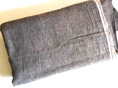 CHARCOAL PAPYRUS SOLID 100% Linen 42" X 138" Fabric - 3 Yds + 30 In - Image 1 of 3