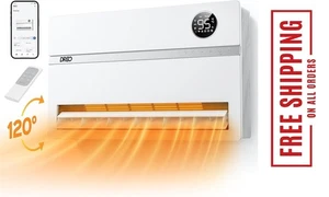 Dreo Smart Wall Heater Electric 1500W Adjustable Thermostat Oscillation Timer - Picture 1 of 6