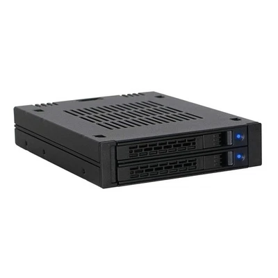 Rugged 2 Bay SATA SAS SSD Hard Drive Enclosure with Active Power Technology - Image 1 of 4
