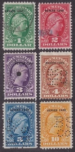 MATT'S STAMPS US SCOTT #R276-#R281 REVENUE ISSUE SET OF 1940, USED CV$145 - Picture 1 of 3