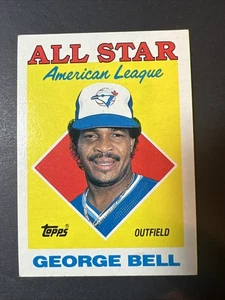 GEORGE BELL 1988 TOPPS A.L. ALL STAR #390 Toronto Blue Jays - Picture 1 of 2