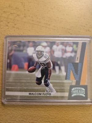 2011 Panini Threads Malcom Floyd Game Used Jersey Patch Relic Chargers 3-CLR /45 - Image 1 of 4