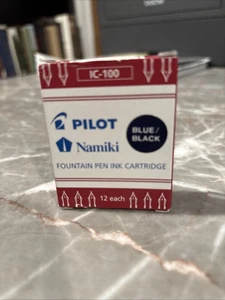 Pilot Namiki Füllfederhalter Tintenpatrone - Blau - Schwarz -- 12er Box -- IC-100 Open Box - Bild 1 von 5