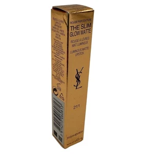 YSL The Slim Glow Matte Lipstick NEW in Box 211 Transgressive Cacao - Picture 1 of 8