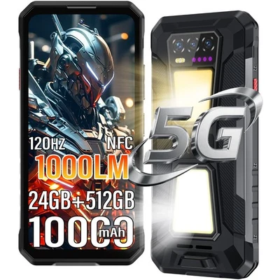 OUKITEL WP58 Pro 5G Outdoor Handy 24GB+512GB 10000mAh Nachtsicht Smartphone - Bild 1 von 4