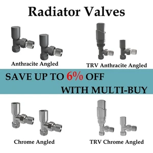 Valvola rubinetto radiatore angolare 15 mm x 1/2" termostatica manuale TRV UK - Foto 1 di 11