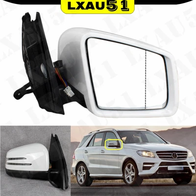 Espejo retrovisor blanco lateral pasajero para Mercedes Benz W166 ML350 ML450 2012-2015 12 pines Foto 1 de 4