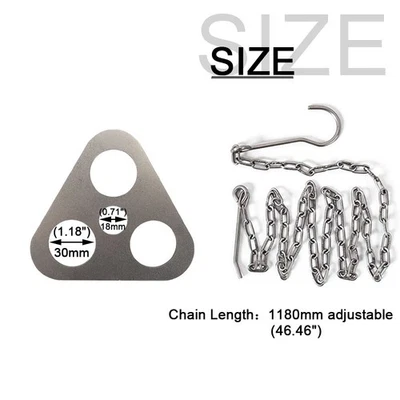 Outdoor Camping Triangular Hanging Pot Bracket Portable Tripod Ring For Picnic ↑ - Image 1 of 4