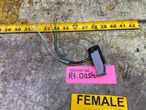 12-15 2 Door FIAT 500     RIGHT PASSENGER DASH BLACK WIRING CONNECTOR FEMALE - Picture 1 of 15