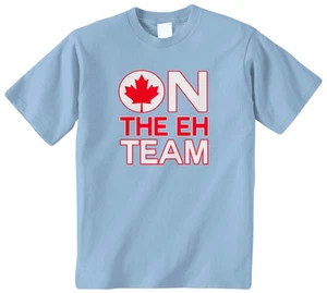 On The Eh Team Kids Youth Boys Girls T-Shirt Tee Maple Leaf Canada Olympics - Picture 1 of 11