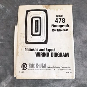 Rock-ola 478 Wiring Diagram # 52228 Original Fold Out Jukebox Phonograph - Picture 1 of 5
