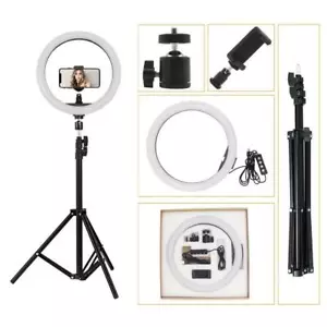 2m 10'' LED Ring Light Tripod Stand Selfie Video Photo For Youtube iPhone GoPro - Picture 1 of 3