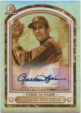 2020 Bowman Chrome Farm To Fame ROLLIE FINGERS Auto SSP CASE HIT