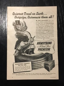 Armstrong 1953 neumáticos Rhino Flex Premium estampado vintage empuñaduras publicitarias desgastadas - Imagen 1 de 2
