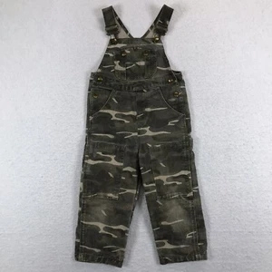 John Deere Kids Bib Overalls Size 4t Canvas Camouflage - Picture 1 of 9