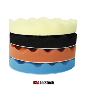 4 Pack 7 INCH Polishing Sponge Waxing Buffing Pad Compound Car Polisher Drill - Picture 1 of 5