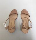 Dorothy Perkins Nude Shimmer' Heeled Sandals size UK8 EUR 41 {R112}