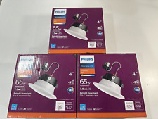 LOT OF 3 Philips 4 in. Retrofit White LED Recessed Light Kit, Soft White,