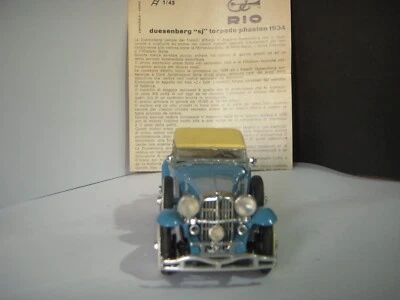 DUESENBERG SJ torpedo phaeton  1934 Rio model car 1:43 - Immagine 1 di 4