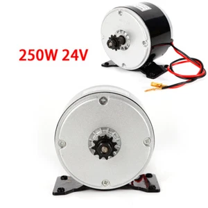 Motore elettrico 250W spazzolato DC reversibile per scooter e-bike go-kart 24V 2750RPM - Foto 1 di 13