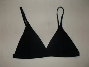 Shein girls 9-10yrs or 11-12yrs ribbed triangle bikini top black nip - Picture 1 of 2