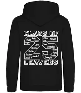 Personalised School Leavers Hoodies 2025, School Leaver Gifts, Class of 2025 - Picture 1 of 10