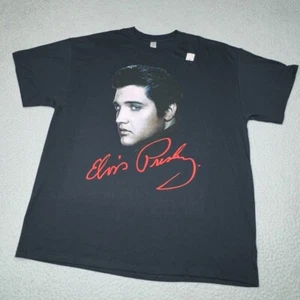 Elvis Presley Shirt Men Extra Large Black Signature Script Graceland Presley NWT - Picture 1 of 10