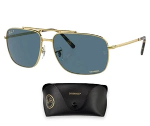 Ray Ban RB3796 9196/S2 Chromance Sonnenbrille polarisiert Metall blau 62-15 mm - Bild 1 von 9