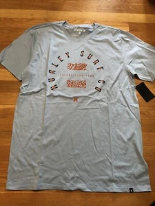 Hurley Surf Co Trilock Premium Tee Logo Black & Blue Men's Large - Picture 1 of 5
