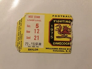Boleto de fútbol americano Baylor Bears @ Carolina del Sur 10/4/75 - Imagen 1 de 2