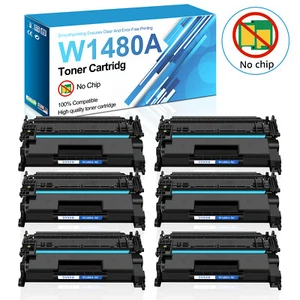 6PK No Chip 148A W1480A Toner Cartridge for HP LaserJet Pro 4001dw MFP 4101fdn - Picture 1 of 21