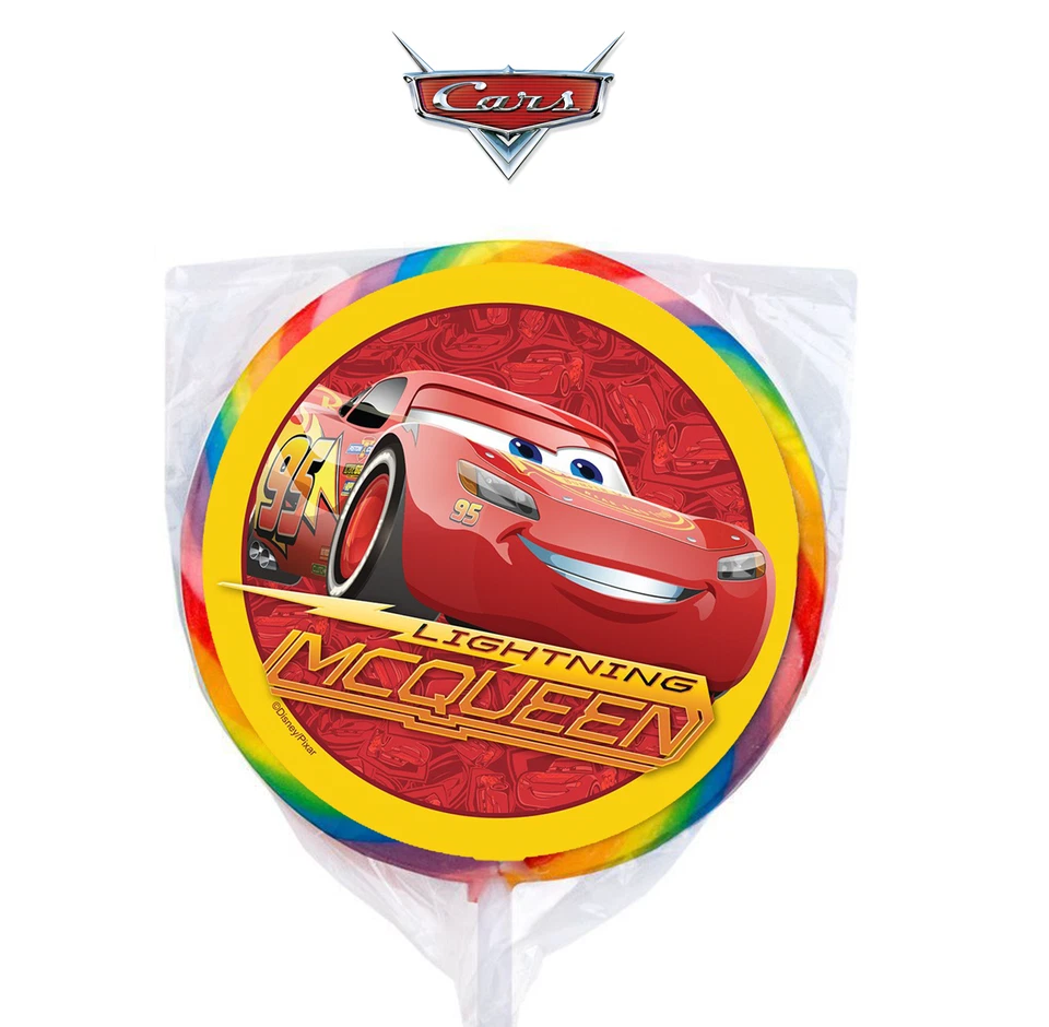 24 Disney Cars Lightning McQueen 1.67" Sticker Labels for Bag Party Favor - Image 1 of 1
