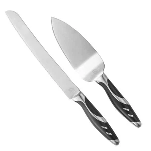 Cake Knife and Server Set, Cake Cutter and Spatula, Cake Server & Knife Set of 2 - Picture 1 of 8