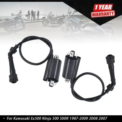 ✅Set of 2Pcs Ignition Coils For Kawasaki Ninja 500R EX500D 1997-2009 1998 1999 - Image 1 of 4