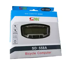 SunDing SD-558A Wired Bicycle Computer 28 Functions- NIB - Picture 1 of 5