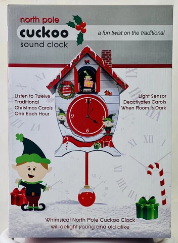 Whimsical North Pole Cuckoo Clock - Plays 12 Different Christmas Carols Cover