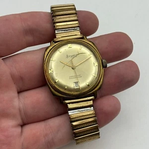 33mm Men’s Vintage Accurist Shockmaster Automatic ETA 2472 Date Dial Watch PARTS - Picture 1 of 24